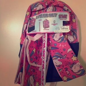 *NWT* unicorn 5pc backpack set